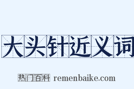 大头针近义词是什么意思的图片